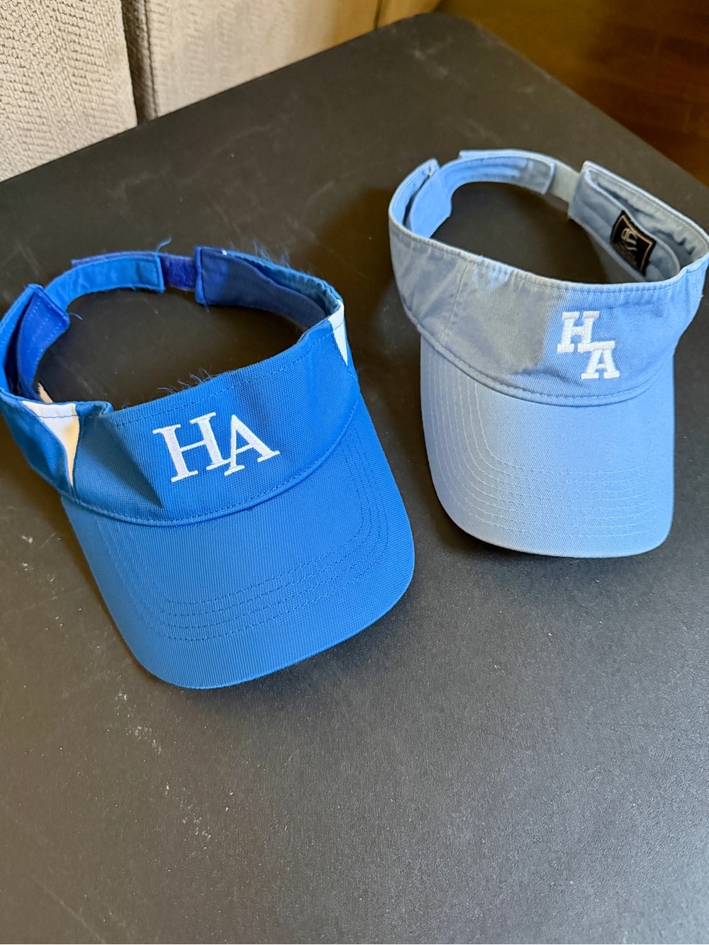 HA momgrammed Sun Visors - Blue and Light Blue
